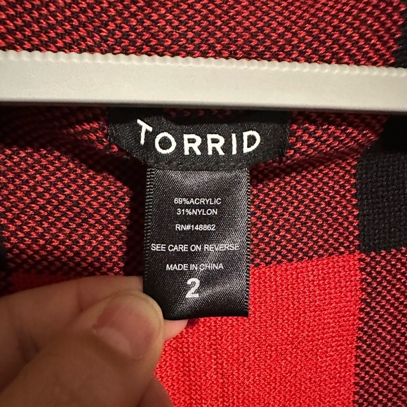 Torrid Cardigan Draped‎ Front Sweater Size 2X - Picture 7 of 7